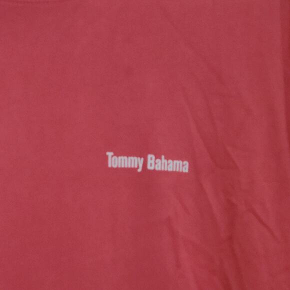 TOMMY BAHAMA RELAX LOGO RED MEN'S TEE SHIRT SZ L EUC - Picture 2 of 6